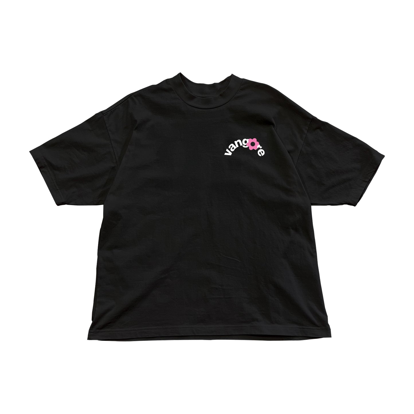 Flora (Black) - Boxy Tee